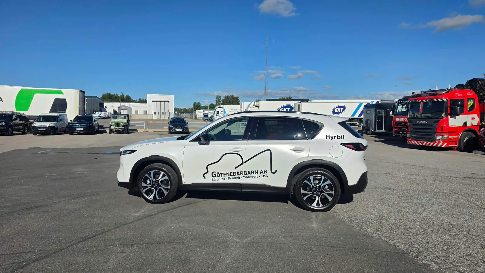 En av Götenebärgarens tre Mazda CX-5 hyrbilar